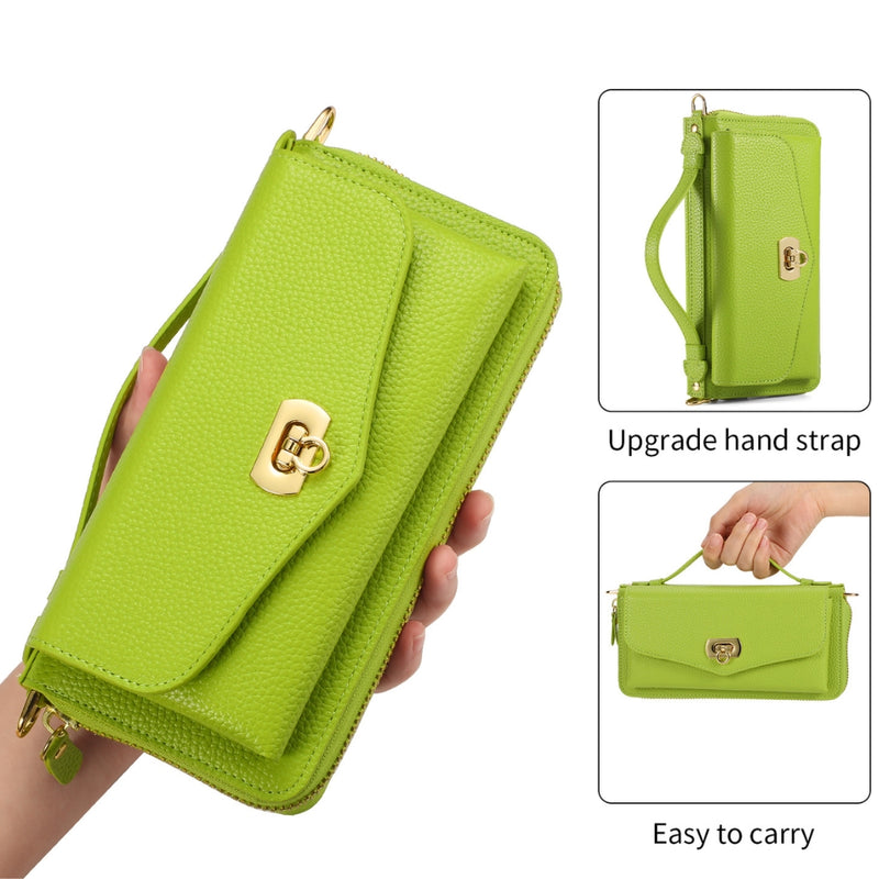 Load image into Gallery viewer, [With Shoulder Strap] [Magsafe Compatible] Apple iPhone 12/Pro/Max - Crossbody Wallet Style Shockproof Phone Case
