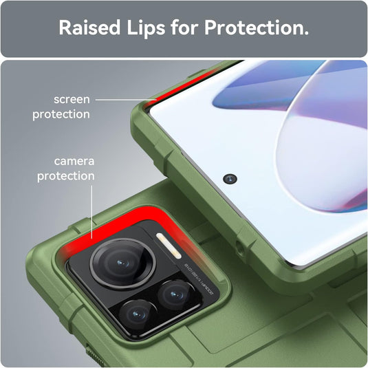 Motorola Moto Edge 30 Ultra/X30 Pro - Shield Shockproof Rugged Heavy Duty Case With 2PC 9H Glass Screen Protector