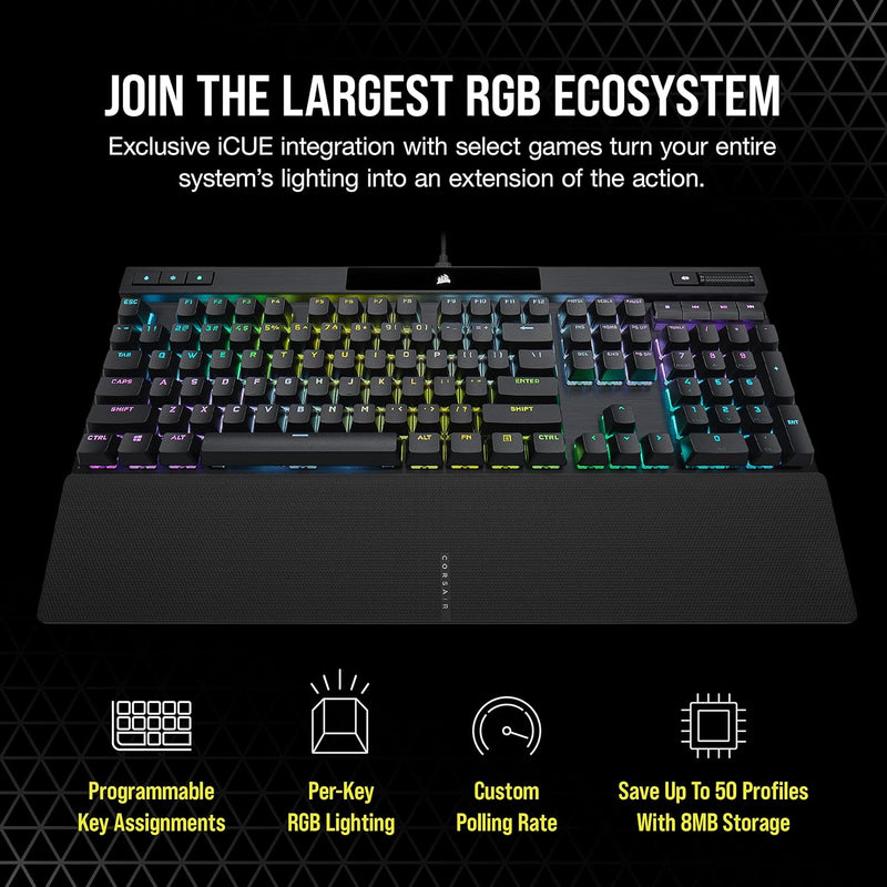 Load image into Gallery viewer, CORSAIR K70 RGB PRO Wired Mechanical Gaming Keyboard (CHERRY MX RGB Brown Switches: Tactile and Non-Clicky, 8,000Hz Hyper-Polling, PBT DOUBLE-SHOT PRO Keycaps, Soft-Touch Palm Rest)
