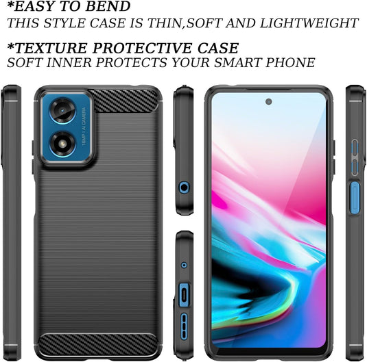 Motorola Moto G24/G24 Power/G04/G04s - Shield Shockproof Rugged Heavy Duty Case With 2PC 9H Glass Screen Protector