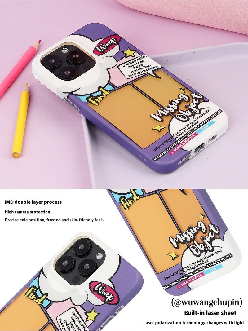 Load image into Gallery viewer, Apple iPhone 14/Pro/ Pro Max Laser matte phone case with manga design style Shockproof Fashion Series Case
