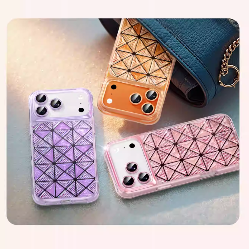 Load image into Gallery viewer, [Magsafe Compatible] Apple iPhone 17/Pro/ Pro Max - Kingxbar Geometric 3D Shockproof Phone Case
