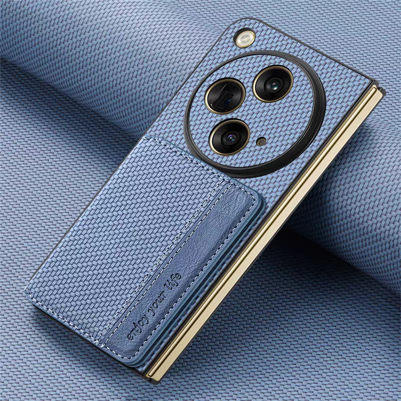 Load image into Gallery viewer, [Buil-in Stand ][With Card Solt] OPPO Find N3 CPH2499 Woven All-inclusive Shockproof Wallet Series Case
