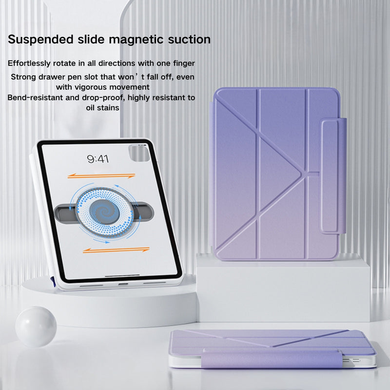 Load image into Gallery viewer, [Floating Track] [With Pen Slot] Apple iPad Pro 12.9&quot; 2018/2020/2021/2022 - Detachable Magnetic Shockproof Protective Case
