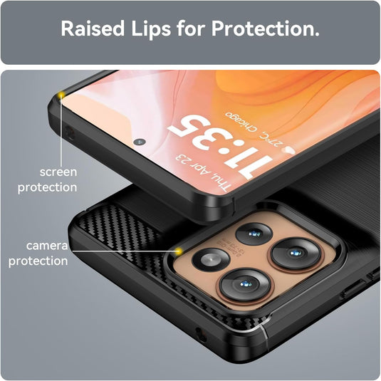 Motorola Moto Edge 50 - Shield Shockproof Rugged Heavy Duty Case With 1PC 9H Tempered Glass Screen Protector