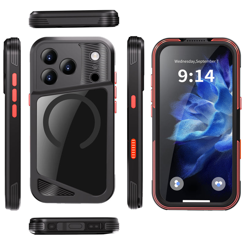 Load image into Gallery viewer, [Magsafe Compatible] [GTM Series][Latest Version] Apple iPhone 17/Air/Pro/Pro Max - Redpepper Shellbox Full Covered Metal Waterproof Heavy Duty Tough Armor Case
