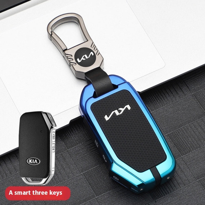 Load image into Gallery viewer, Kia Zinc Alloy + Silicone Car Key Fob Case Cover For K5, Seltos, Sportage, Sorento, Cerato, Ceed, Niro EV, Telluride, Soul, Proceed - i-Station Mobile Phone &amp; Electronic Device Repair and Accessories

