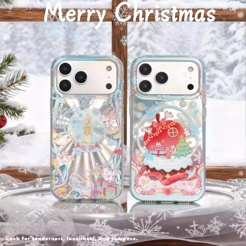 Apple iPhone 17/Pro/Pro Max - Christmas Cartoon Double-Layer Phone Cas ...