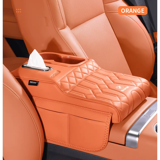 BWM Car Multi-Functional Leather Armrest Box Heightening Pad for 3 Series, 5 Series, 7 Series, X1, X2, X3, X4, X5