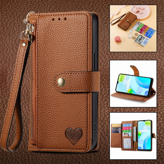 [With Card Slot] OPPO Reno11/Pro/F - PU leather Crossbody Wallet Style Shockproof Phone Case