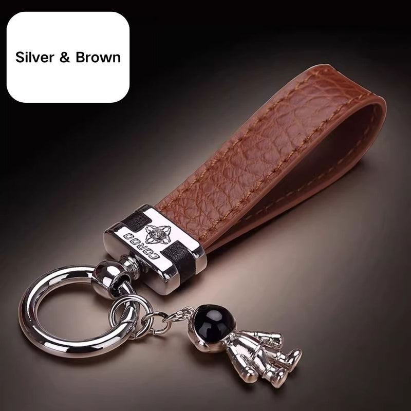 Load image into Gallery viewer, Premium Genuine Leather Keychain Pendant, Refined &amp; Timeless Gift
