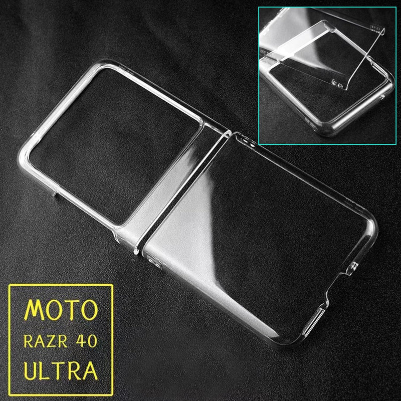 Load image into Gallery viewer, Motorola Moto Razr 40 - AirPillow Cushion Transparent Soft Clear TPU Shockproof Case With 2PC 9H Tempered Glass Screen Protector
