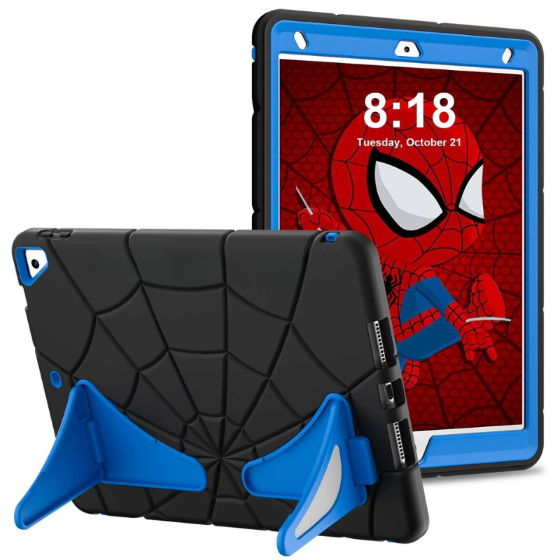 Load image into Gallery viewer, [Built-in Stand][With Pen Slot] Apple iPad Mini 6/7 8.3'' 6/7th Gen (2021/2024) Spiderman Cartoon Kids Full-cover Silicone Shockproof Case - i-Station Mobile Phone &amp; Electronic Device Repair and Accessories

