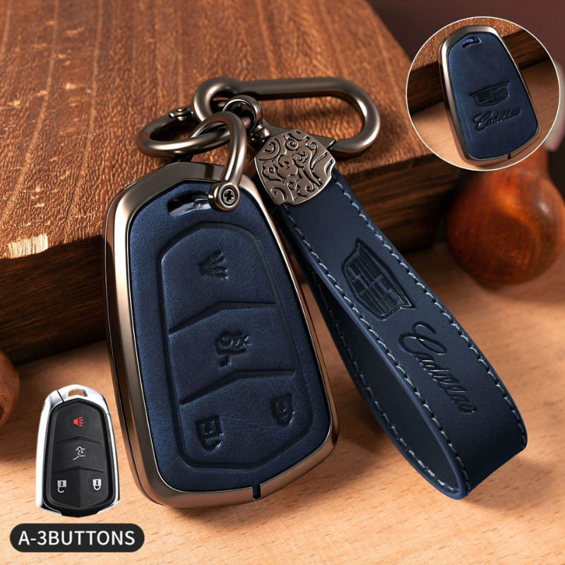 Load image into Gallery viewer, Cadillac Crazy Horse Leather Car Key Fob Case Cover For XT5, XT4, XT6, CT4, CT5, CT6, ATS-L, XTS, TS-L - i-Station Mobile Phone &amp; Electronic Device Repair and Accessories
