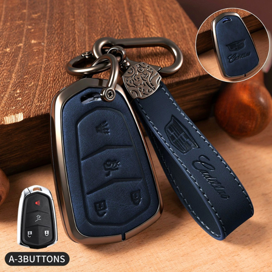 Cadillac Crazy Horse Leather Car Key Fob Case Cover For XT5, XT4, XT6, CT4, CT5, CT6, ATS-L, XTS, TS-L - i-Station Mobile Phone & Electronic Device Repair and Accessories