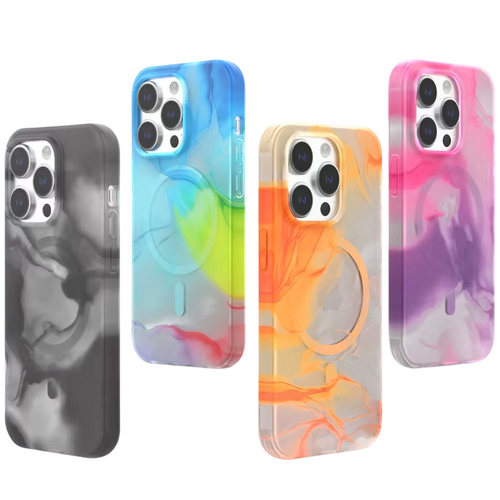 [Magsafe Compatible] Apple iPhone 12/Pro/Pro Max Watercolor Ink Full-protection Shockproof Silicone Fashion-Forward Series Case