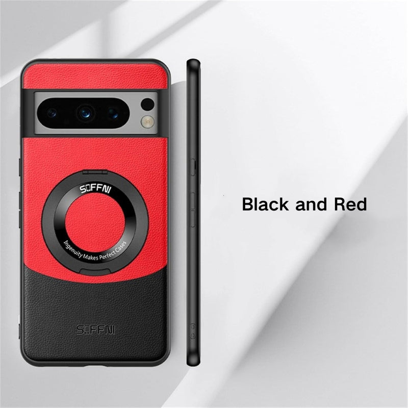 Load image into Gallery viewer, [360° Rotating Bracket] Google Pixel 6/Pro/A - Full-Cover Magnetic Leather Phone Case
