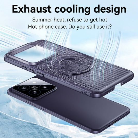 [Magsafe Compatible] Xiaomi 14 (23127PN0CC, 23127PN0CG) - Cooling Magnetic Ring Holder PC Phone Case