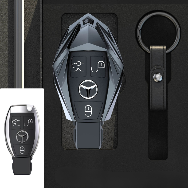 Load image into Gallery viewer, Mercedes Benz Mecha Style Zinc Alloy Car Key Fob Case Cover For Benz A, B, C, E, S, G-Class, GLA, GLB, GLC, GLE, GLS, CLA, CLS, EQC - i-Station Mobile Phone &amp; Electronic Device Repair and Accessories
