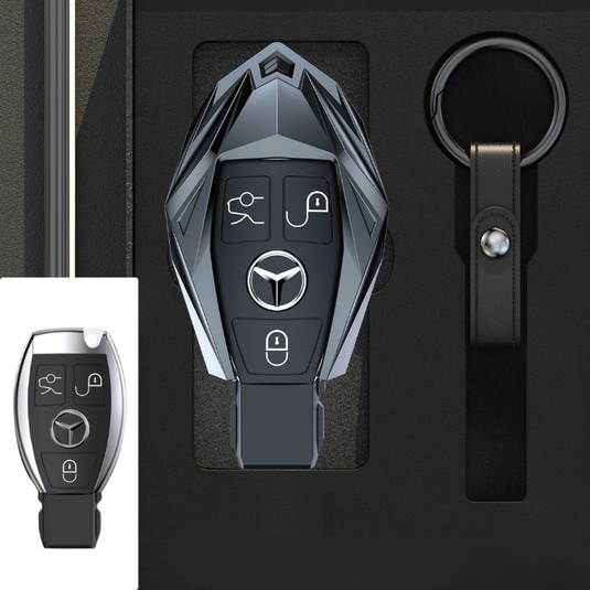 Mercedes Benz Mecha Style Zinc Alloy Car Key Fob Case Cover For Benz A, B, C, E, S, G-Class, GLA, GLB, GLC, GLE, GLS, CLA, CLS, EQC - i-Station Mobile Phone & Electronic Device Repair and Accessories