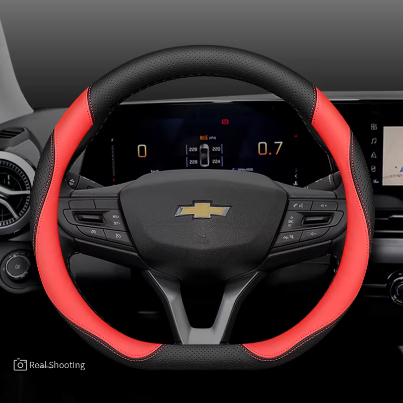 Load image into Gallery viewer, Chevrolet Premium Nappa Leather Breathable Ultra-Thin Non-Slip Steering Wheel Cover For Cruze, Equinox, Trax - i-Station Mobile Phone &amp; Electronic Device Repair and Accessories
