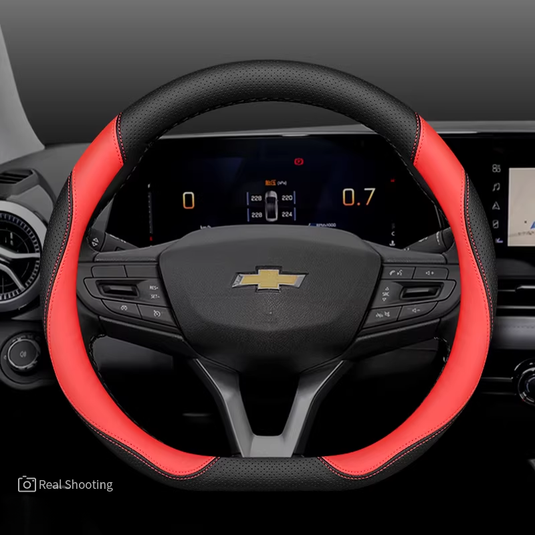 Chevrolet Premium Nappa Leather Breathable Ultra-Thin Non-Slip Steering Wheel Cover For Cruze, Equinox, Trax - i-Station Mobile Phone & Electronic Device Repair and Accessories