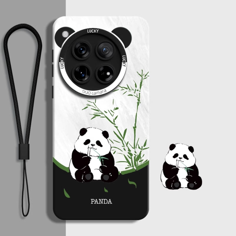 Load image into Gallery viewer, OnePlus 12 (PJD110, CPH2573, CPH2581, CPH2583) - Creative Panda Silicone Fashion Case
