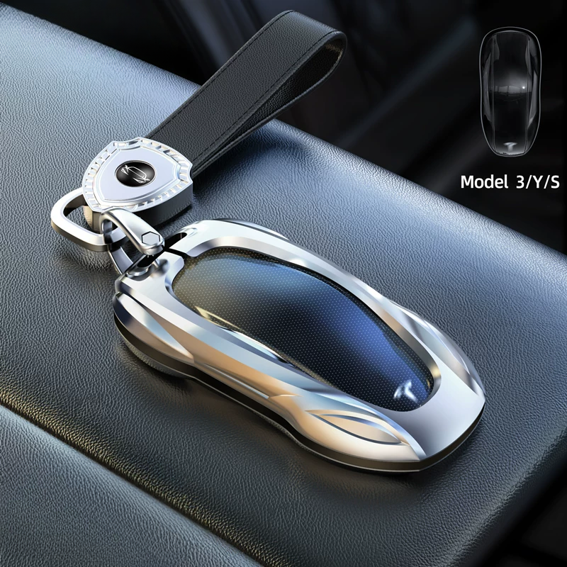 Load image into Gallery viewer, Tesla Stylish Metal Car Key Fob Case Cover For Model X, Model 3, Model Y, Model S - i-Station Mobile Phone &amp; Electronic Device Repair and Accessories
