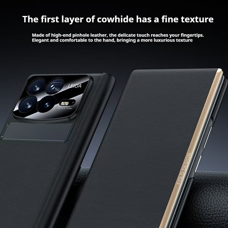 Load image into Gallery viewer, [Built-in Stand] Xiaomi Mix Fold 4 Premium Ultra-thin Genuine Leather Series Case
