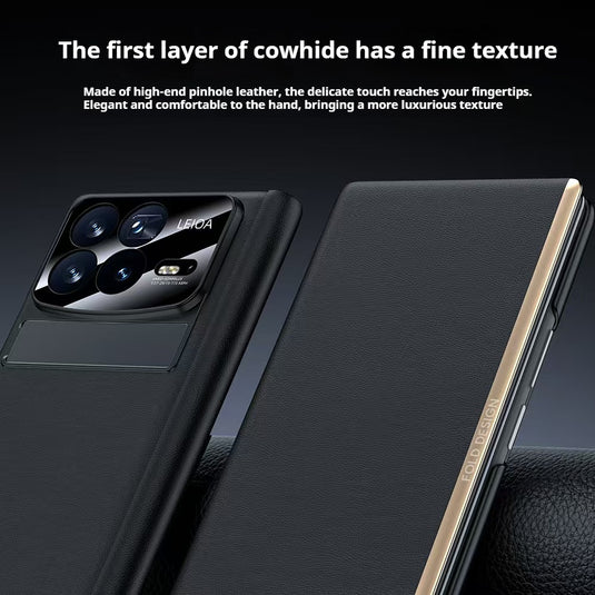 [Built-in Stand] Xiaomi Mix Fold 4 Premium Ultra-thin Genuine Leather Series Case