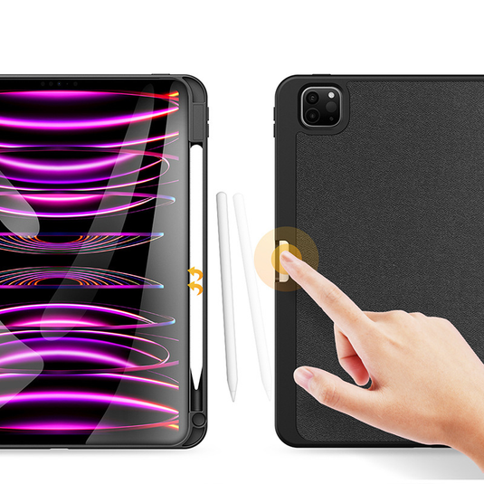 [With Pen Slot] Apple iPad 7/8/9 10.2'' 7/8/9th Gen (2019/2020/2021) Premium PU Fabric Texture Shockproof Case
