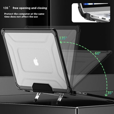 MacBook Air 15.3" M2 & M3 2023 & 2024 (A2941 & A3114) - Full Coverage Shockproof Foldable Stand Protective Case - i-Station Mobile Phone & Electronic Device Repair and Accessories