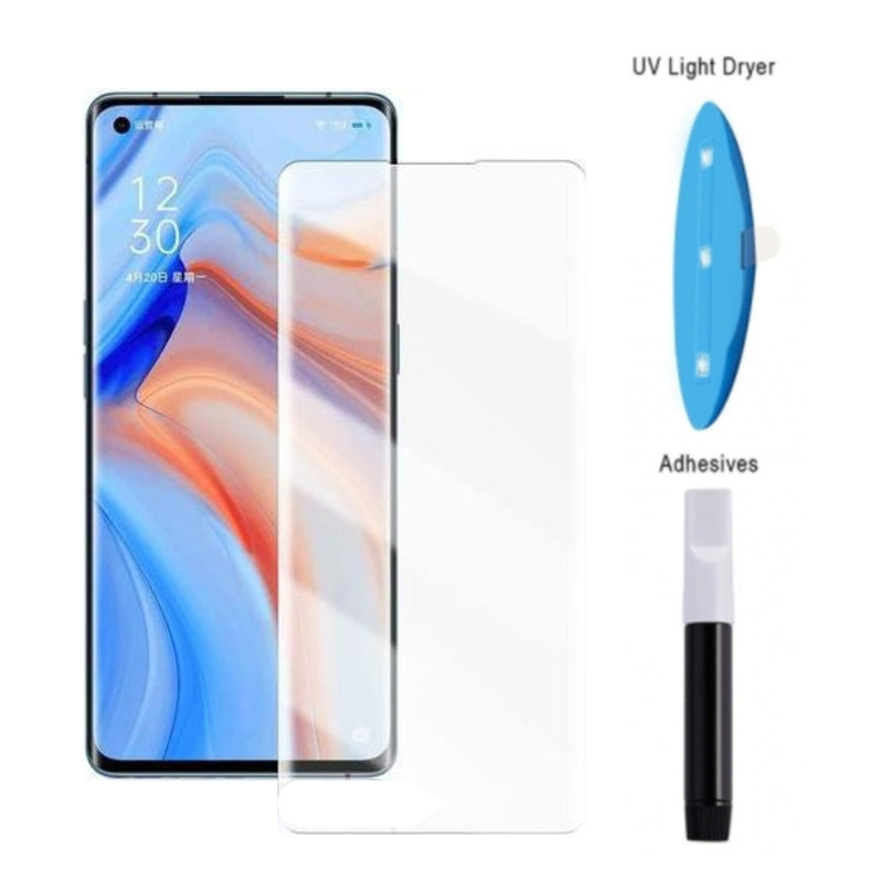 Load image into Gallery viewer, [UV Glue] [HD] OPPO Reno4 Pro 5G (CPH2089) - UV Full Covered Curved 9H Tempered Glass Screen Protective Protector
