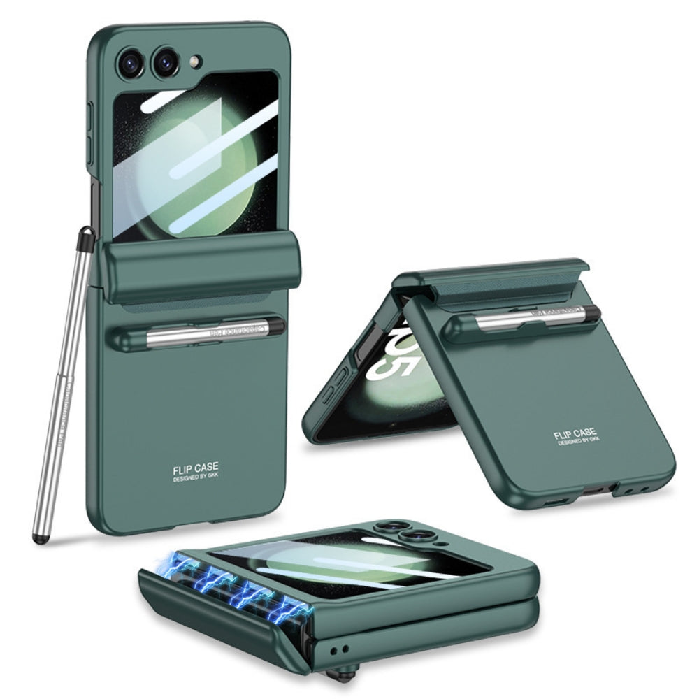 [With Pen Slot] Samsung Galaxy Z Flip 5 (SM-F731) - Magnetic Hinge Shockproof Phone Case - i-Station Mobile Phone & Electronic Device Repair and Accessories