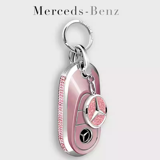 Mercedes Benz Electroplated Car Key Fob Case Cover For E300L, C260L, C200, GLB, A200L, S-Class, GLC260, GLE350, GLA