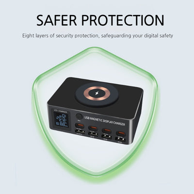 100W PD Multi-Port Charger with Smart Display & Wireless Charging - i-Station Mobile Phone & Electronic Device Repair and Accessories