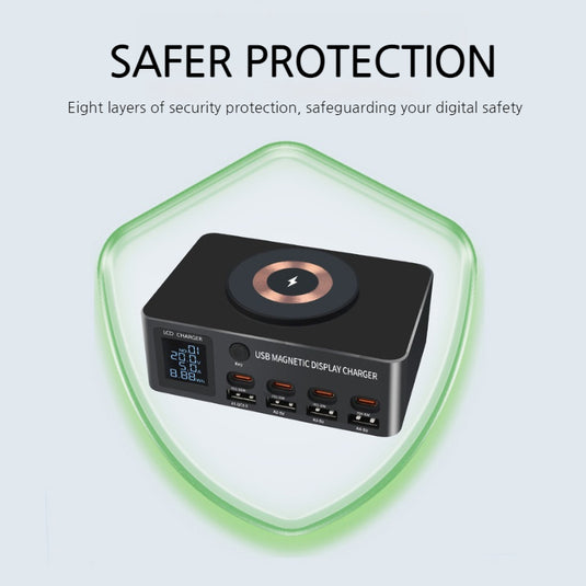 100W PD Multi-Port Charger with Smart Display & Wireless Charging - i-Station Mobile Phone & Electronic Device Repair and Accessories