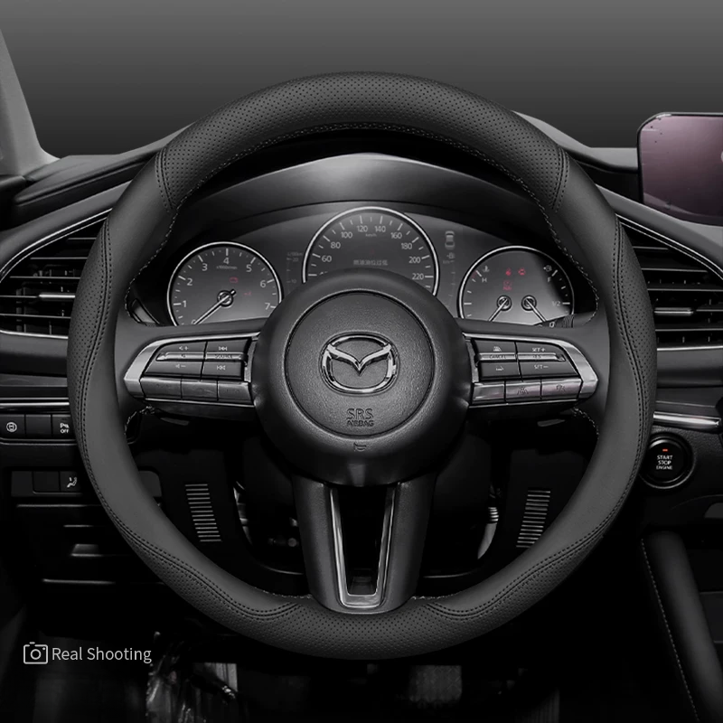 Load image into Gallery viewer, Mazda Premium Nappa Leather Breathable Ultra-Thin Non-Slip Steering Wheel Cover For Mazda 3 Axela, CX-5, CX-4, Atenza, CX-30, CX-50, Mazda 6, Ruiyi - i-Station Mobile Phone &amp; Electronic Device Repair and Accessories
