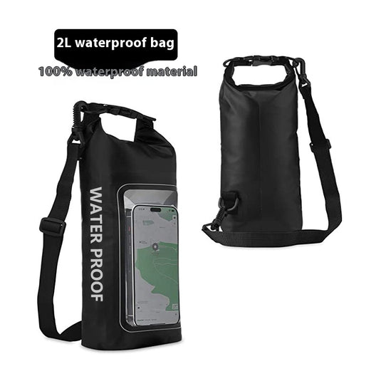 IP68 Waterproof Dry Bag 2L - Roll Top Waterproof Pool Bag,dry bags for kayaking waterproof-w/Phone Pouch,Large Waterproof Phone Pouch,Boating & Kayak Accessories camping