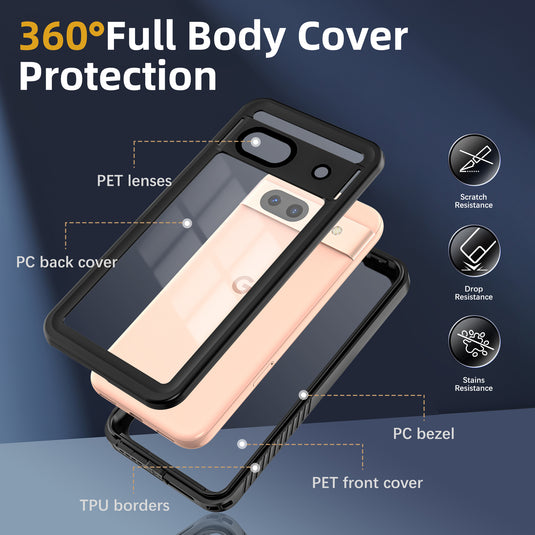 Google Pixel 8a - Redpepper Full Covered Waterproof Heavy Duty Tough Armor Case - i-Station