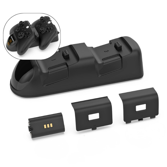 Xbox One S & Series S/X Wireless Controller Battery Backup Pack & Fast Charger Charging Dock Station