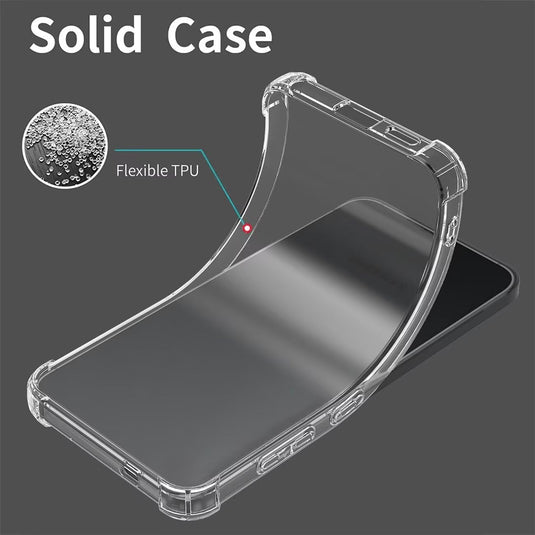 Motorola Moto Z4/Moto Z4 Play/Moto Z4 Force - AirPillow Cushion Transparent Soft Clear TPU Four Corners Protective Case With 2PC 9H Tempered Glass Screen Protector