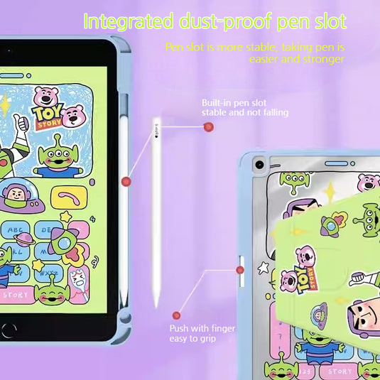 [Built-in Pen Slot] Apple iPad Mini 4/5 7.9'' 4/5th Gen (2015/2019) Toy Story Smart 360° Degree Rotate Stand Shockproof Flip Cover Case