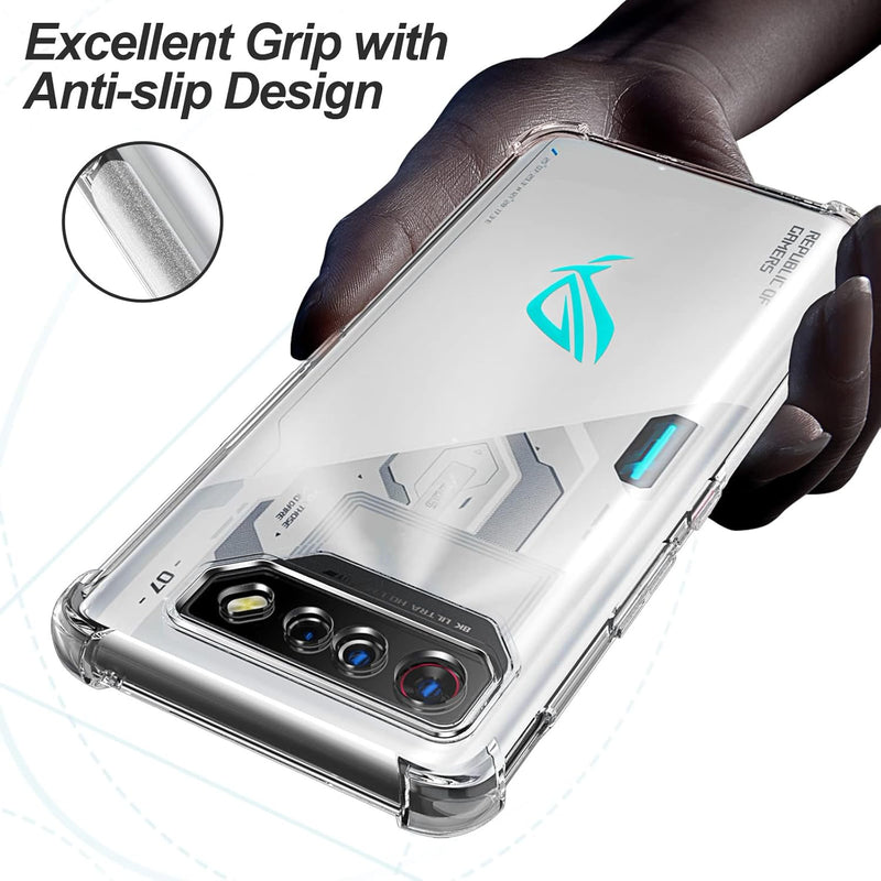 Load image into Gallery viewer, Asus ROG Phone 7/7 Ultimate - AirPillow Cushion Transparent Soft Clear TPU Four Corners Protective Case With 2PC 9H Tempered Glass Screen Protector
