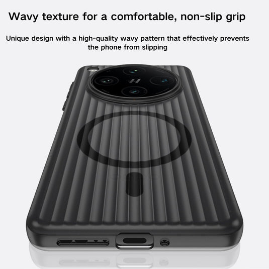 [Magsafe Compatible] OPPO Find X8 Pro - Wavy Texture Anti Slip Cushioning Magnetic Anti Drop Protective Case