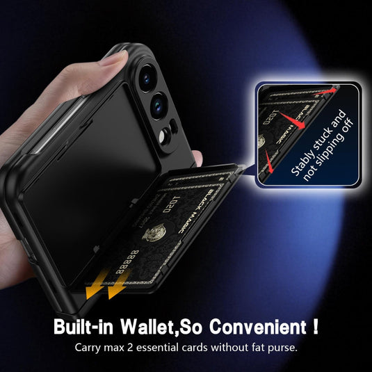 Apple iPhone Duo - Card Bag Holder Hinge Integrated Film Phone Case, with Pen - Polar Tech Australia