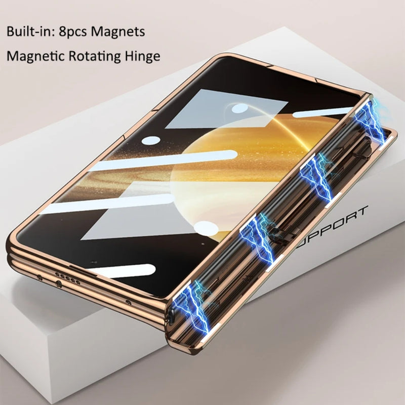 Load image into Gallery viewer, Honor Magic V3 - Electroplated Frame Side Wrap Stand Shockproof Protective Case
