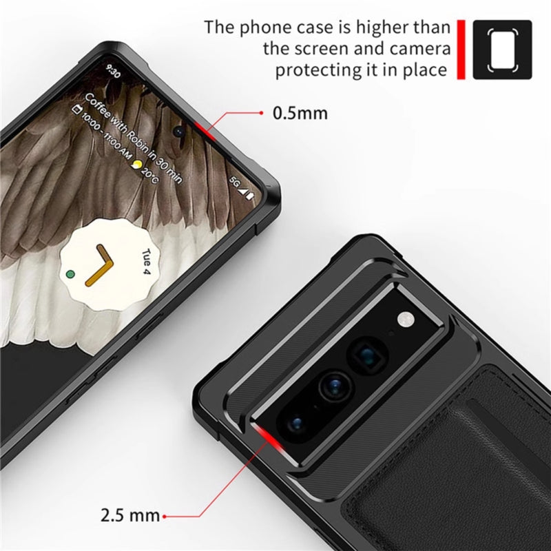 Load image into Gallery viewer, [With Card Slot] Google Pixel 8/Pro - TPU + PU 2 in 1 Airbag Drop Resistant Magnetic Protective Case
