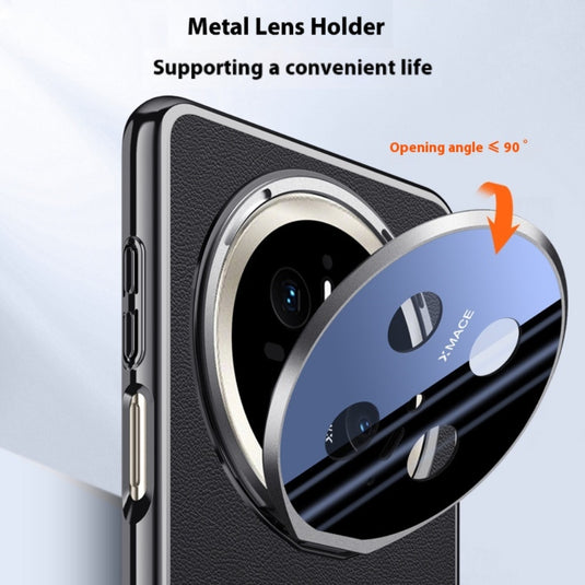 Honor Magic7/Pro - PC Material Transparent Lens Cover Stand Protection Case