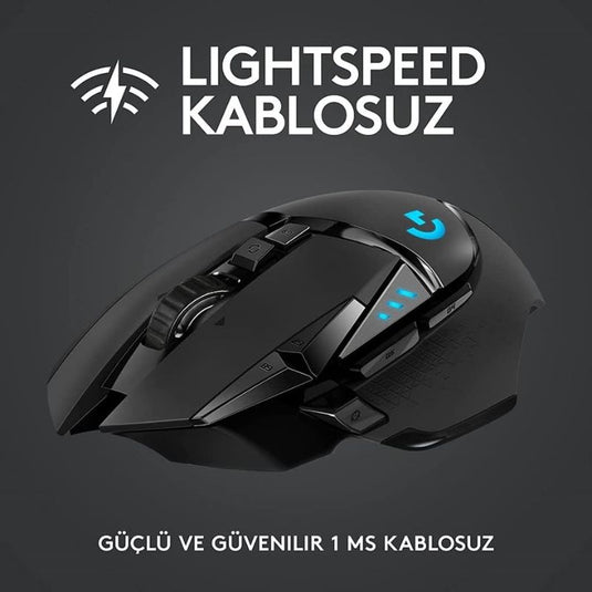 Logitech G502 Hero Lightspeed Wireless Gaming Mouse, Hero 16K Sensor, 16,000 DPI, RGB, Adjustable Weights, 11 Programmable Buttons, Long Battery Life, On-Board Memory, PC/Mac